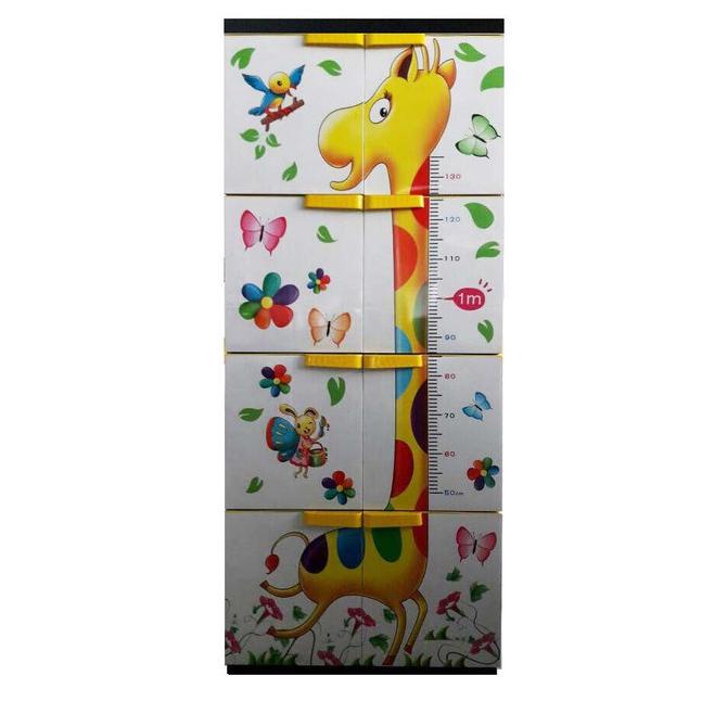 

LEMARI PAKAIAN PLASTIK MOTIF ANIMAL BINATANG JERAPAH GAJAH SUSUN 4 stock ready