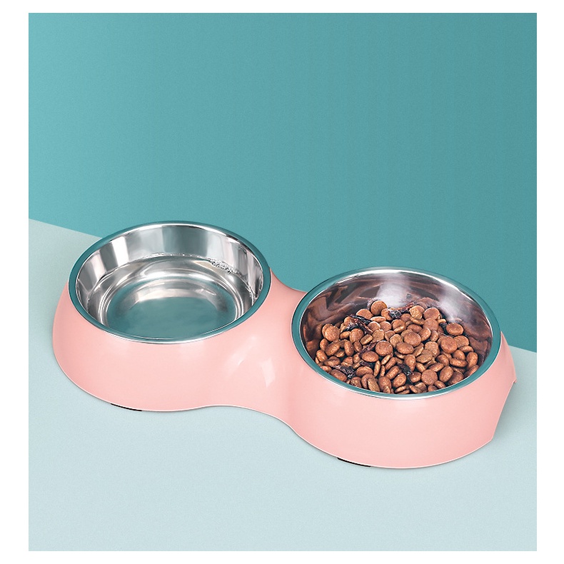 DONGWU TEMPAT MAKAN HEWAN PIRING MANGKOK MINUM MAKAN ANJING KUCING PET PLATE BWOL STAINLESS STEEL