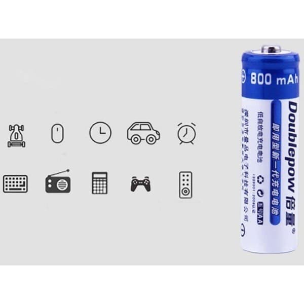 Batu Baterai Alkaline Rechargeable Battery AA Recharge DP 800mAh 1Pc