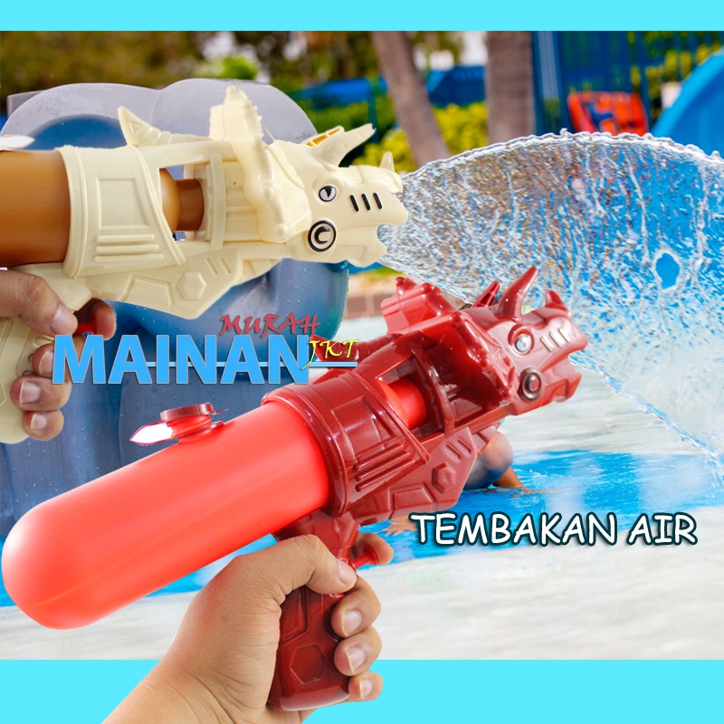 MAINANKEI MAINAN ANAK MURAH WATER GUN YW8 PISTOL AIR DINO BESAR MAINAN SERU TEMBAK AIR EDUKASI ANAK