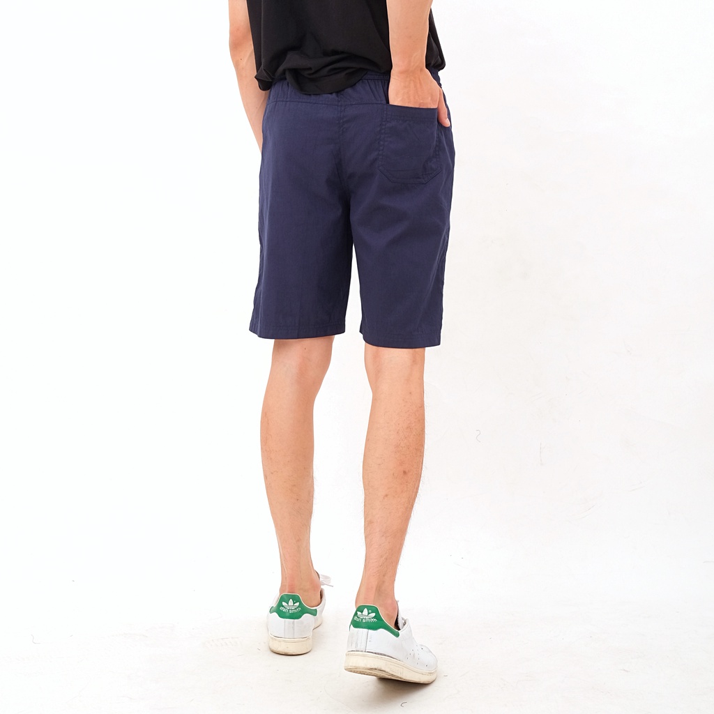 SANVANINA Boardpants Astro Navy - Celana Pendek Santai Polos Biru Dongker AS-01B
