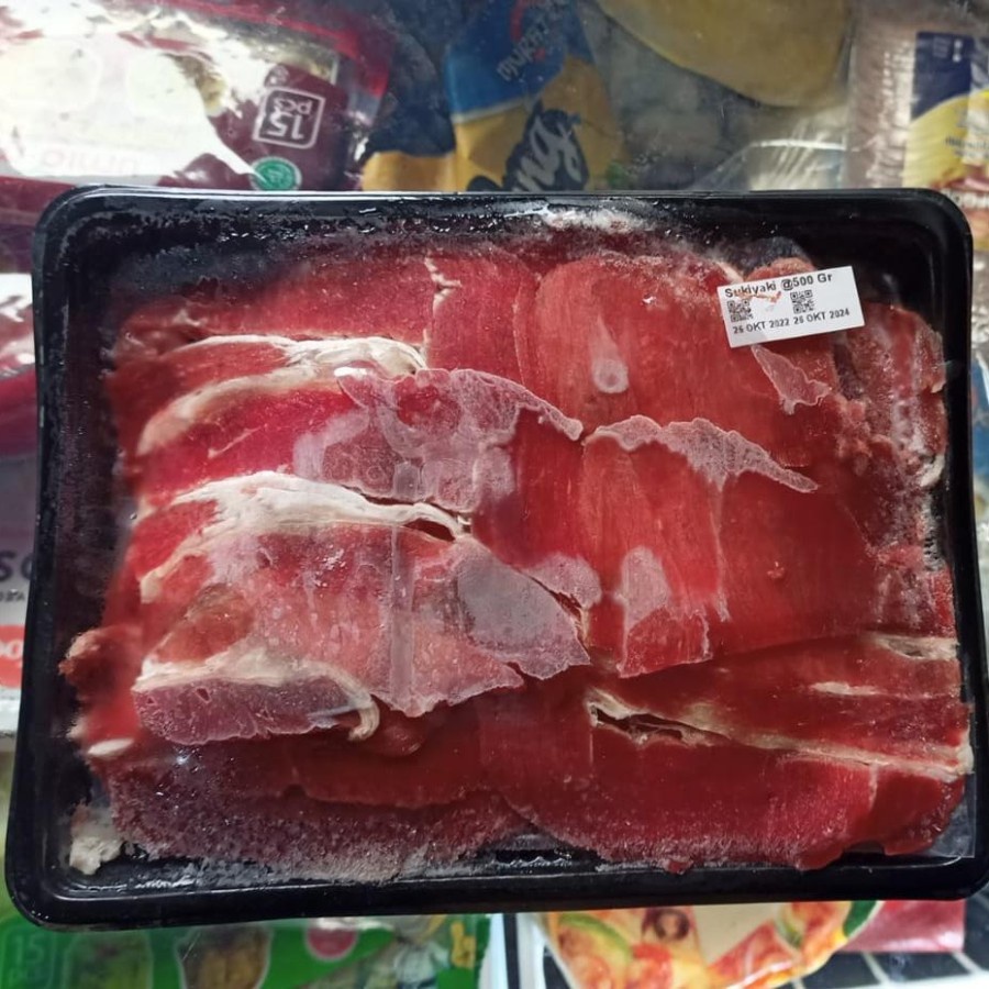 

Daging slice sapi Sukiyaki premium 500 gr