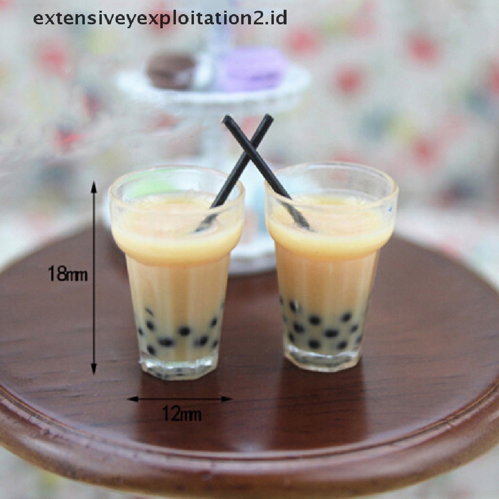 Mainan Miniatur milk tea lemon tea Skala 1: 12 Untuk Dekorasi Rumah Boneka  .