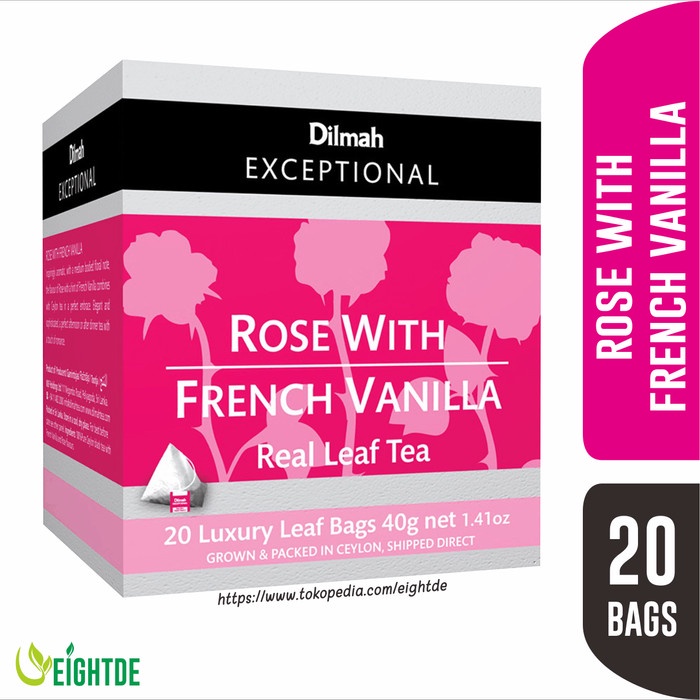 

BAYAR DITEMPAT Dilmah Exceptional Rose With French Vanilla 20s /TEH DIET/TEH PELANGSING/TEH