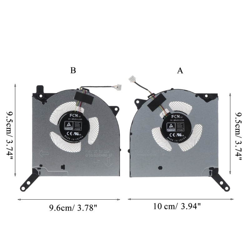 Btsg Kipas Kartu Grafis Laptop GPU CPU Cooling Fan Radiator Untuk R9000 2021 5V Notebook