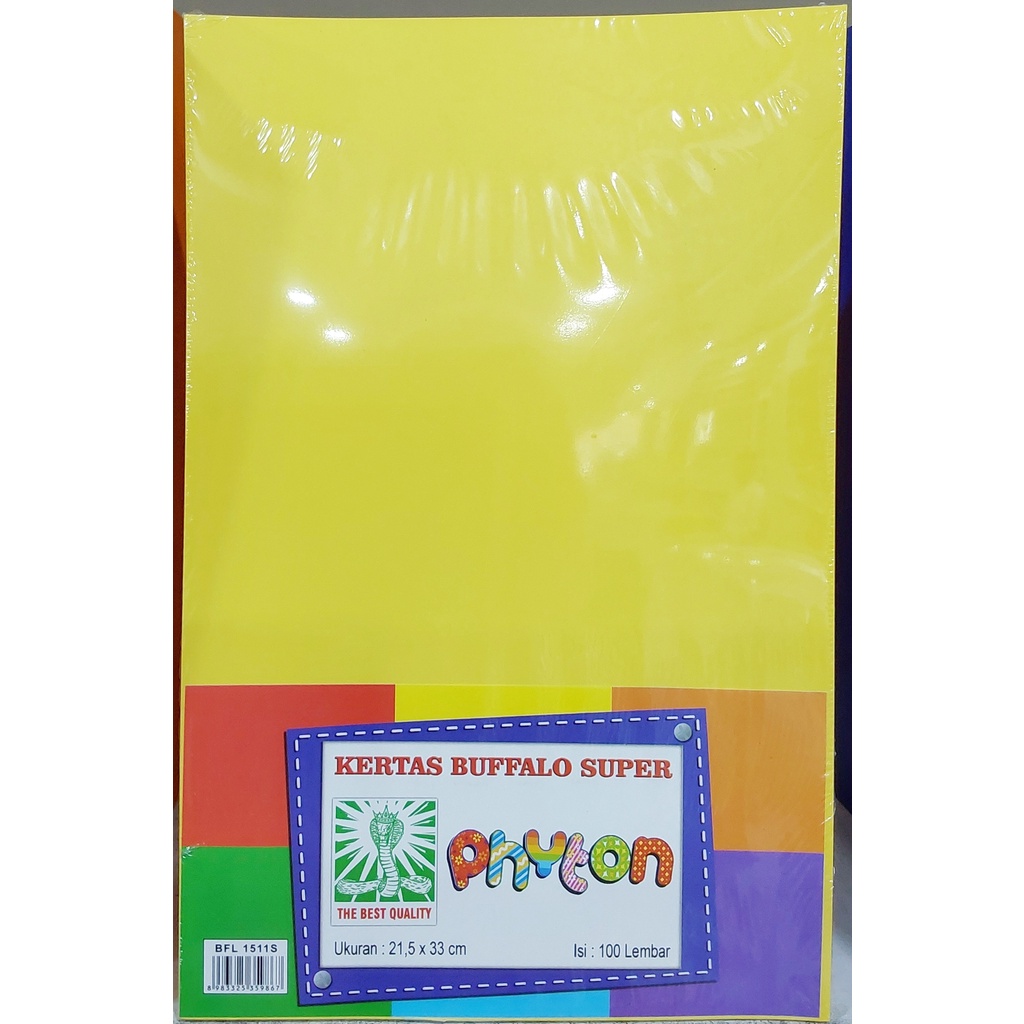 

(PAK) KERTAS BUFALLO POLOS PHYTON KUNING CERAH / KERTAS BUFALLO