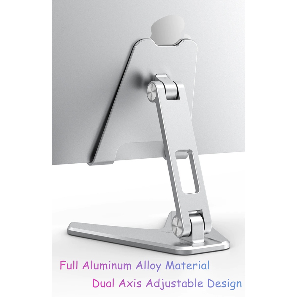 Dudukan Tablet iPad Stand Holder Adjustable Angle 7-13 Inch - P10 - Dark Gray