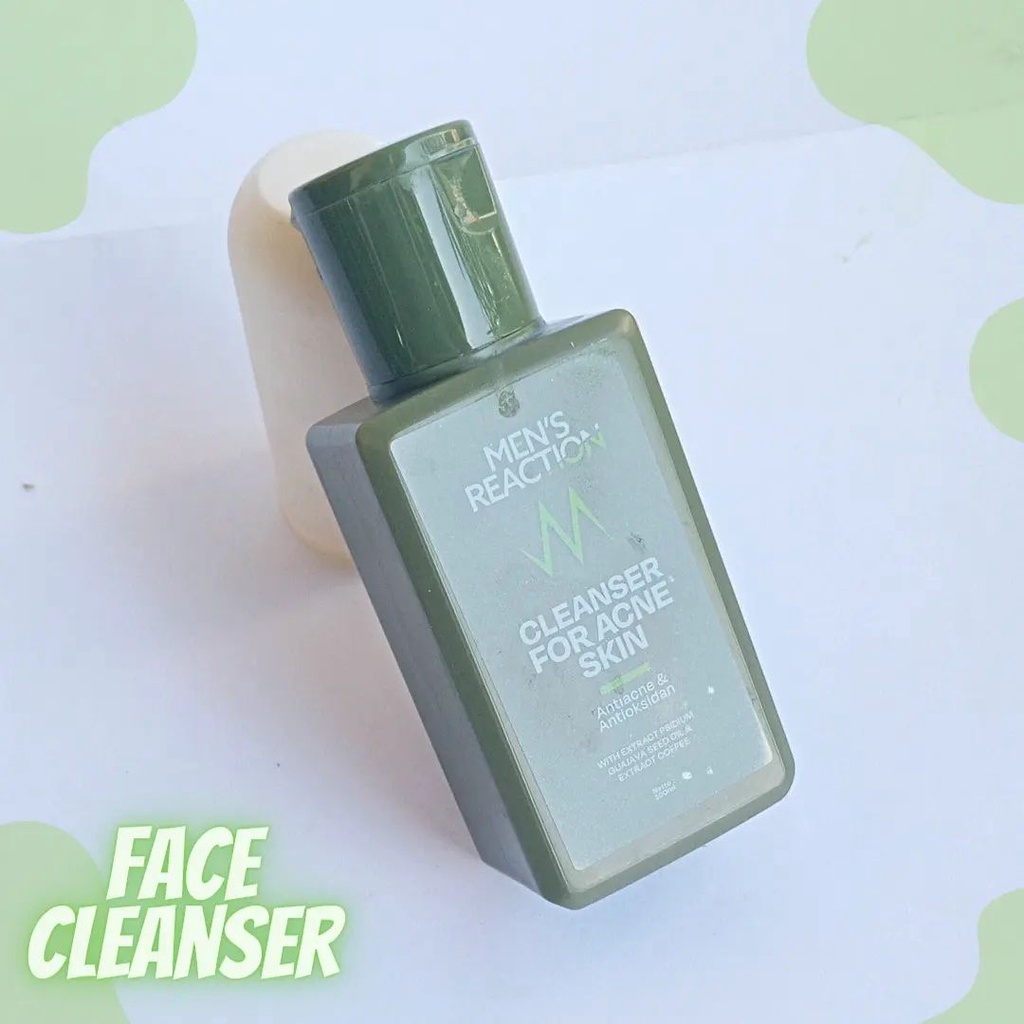 MENS REACTION Cleanser for Acne Skin - Mens Facial Wash Sabun Muka Pencegah Jerawat