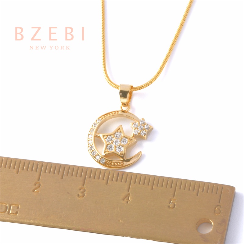 Kalung Emas 18k Dengan Liontin Berlian Bahan Titanium Steel Anti Karat Gaya Korea Untuk Wanita 213n