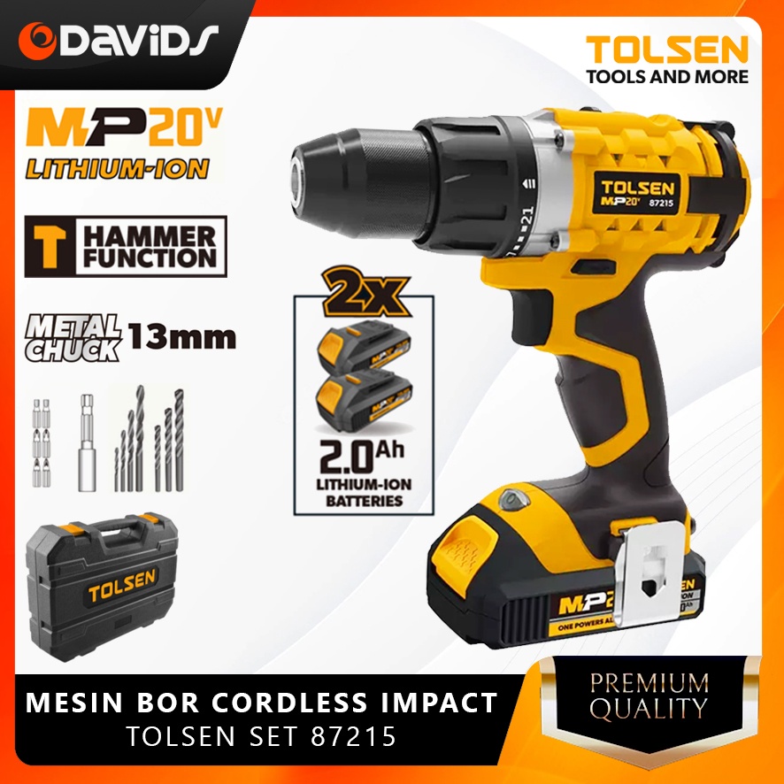 Bor Cordles Impact Cas Cordless Ces Bobok Tanpa Kabel Baterai Tolsen