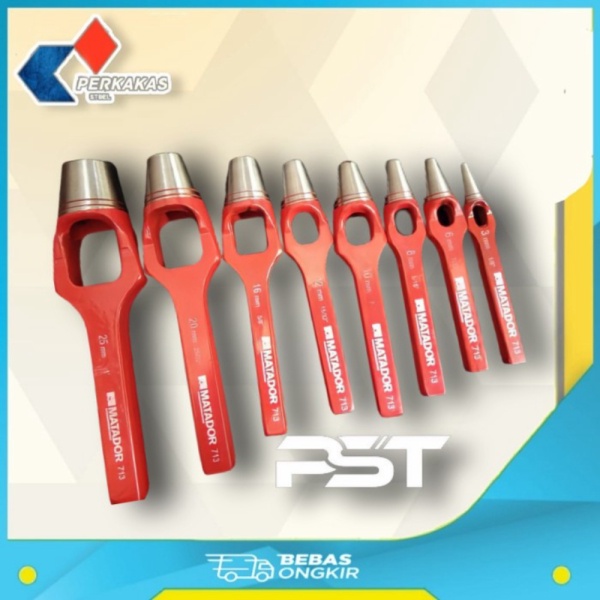 

Dijual suku cadang Alat pembolong plat set 8 pcs Hollow punch set MATADOR GE Berkualitas