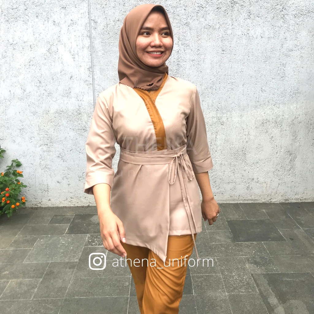 Set Baju Seragam Gyan Series Klinik /Seragam Spa / Seragam klinik kecantikan korea/ Seragam Kerja Kl