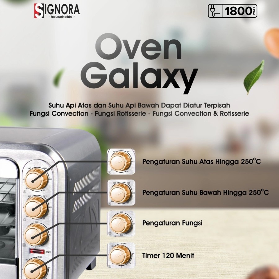 OVEN SIGNORA GALAXY NEW 75 Liter + Hadiah Kategori 6 + Buku Resep
