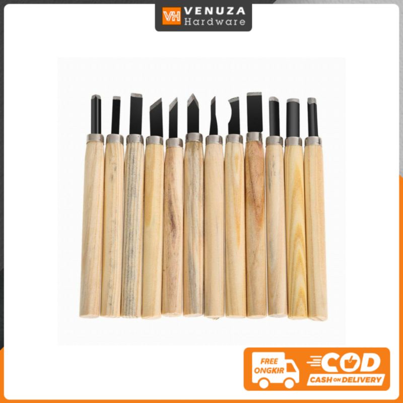 

Set Pisau Ukir Pahat Kayu 12 in 1 Wood Carving Art Knife