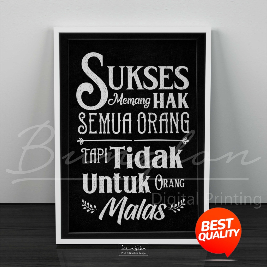 Poster Motivasi Usaha Hiasan Dinding KataKata Dekorasi Foto Dll