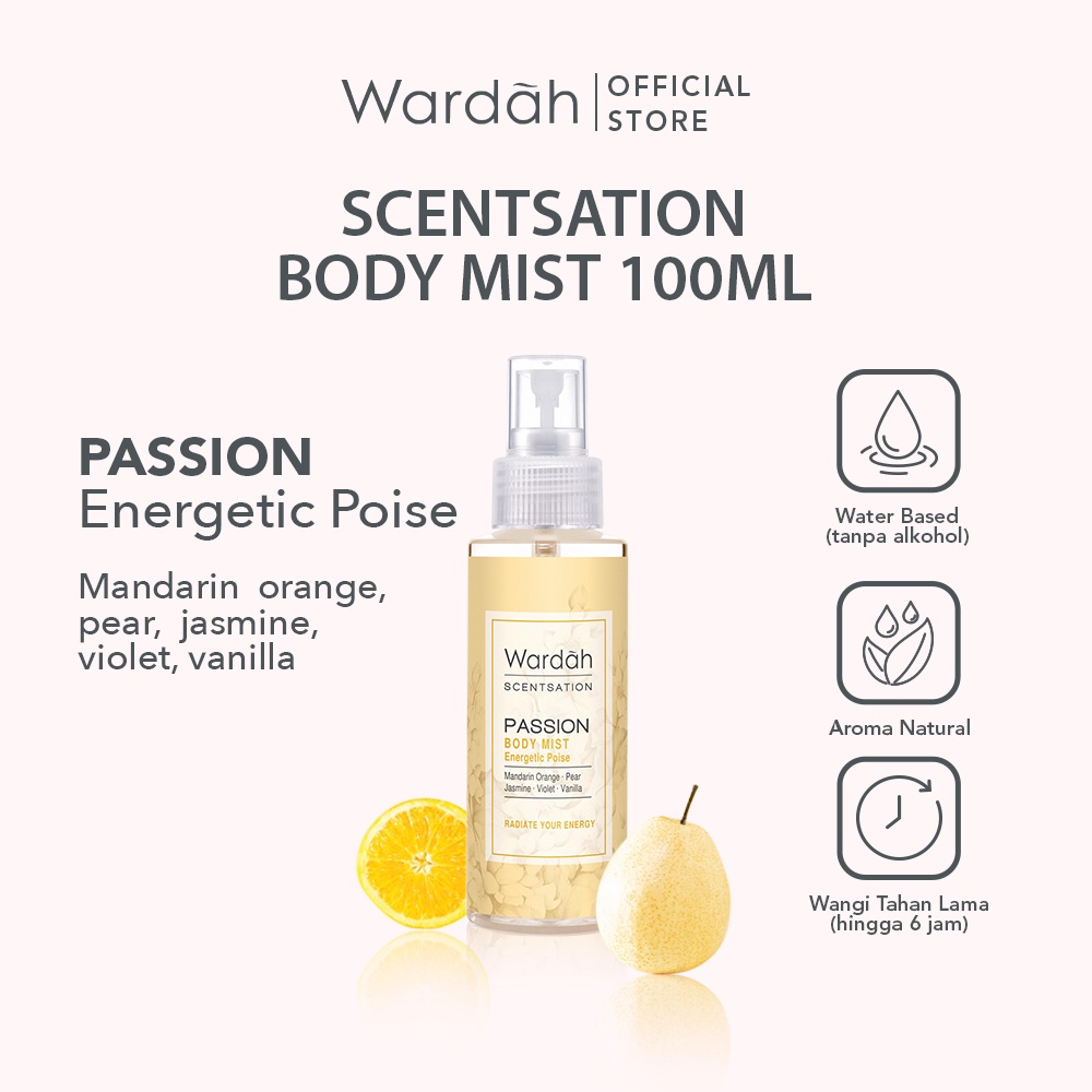 Wardah Scentsation Body Mist 100 ml - Parfum Wanita - Girlsneed77 Medan Beauty Care Cosmetics COD Skincare Kosmetik