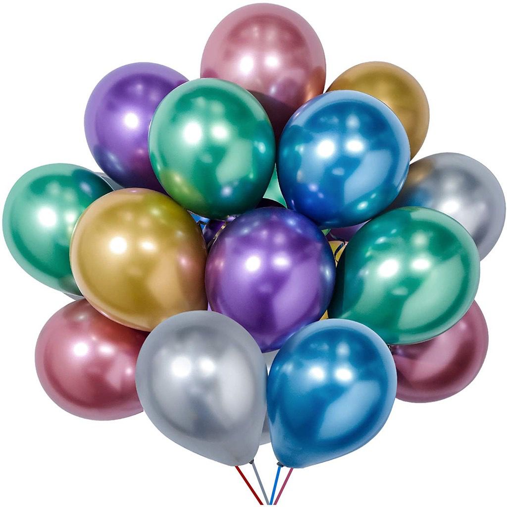 1234OS - Balon Latex Metalik Chrome / Metalic Balloon Chrome 12inch.