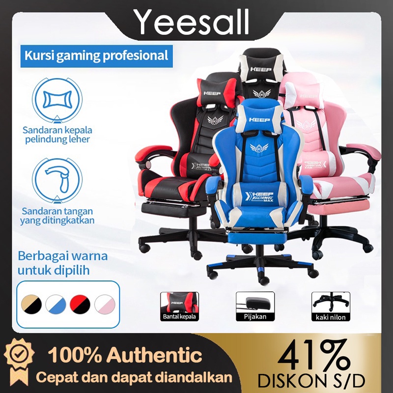 Original Premium Quality Bangku Gaming Chair Komputer Kursi Gaming Game YEESALL Murah Hidrolik Hidraulik