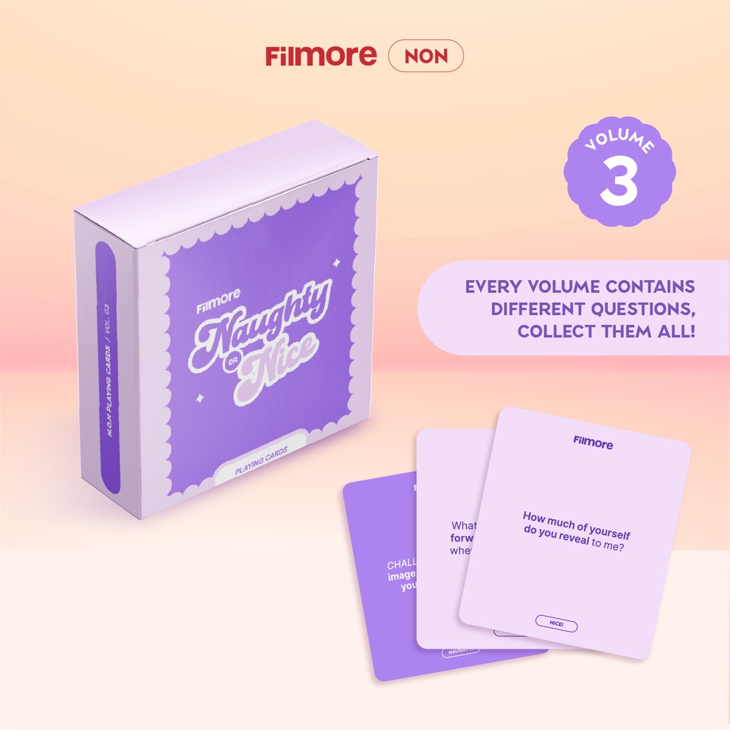 FILMORE Naughty or Nice Card Deck | Permainan Kartu Untuk Pasangan