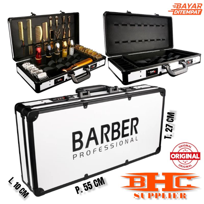 Case KOPER BOX barbershop tempat alat barber shop TOOLS back pack clipper gunting razor kain kep DLL