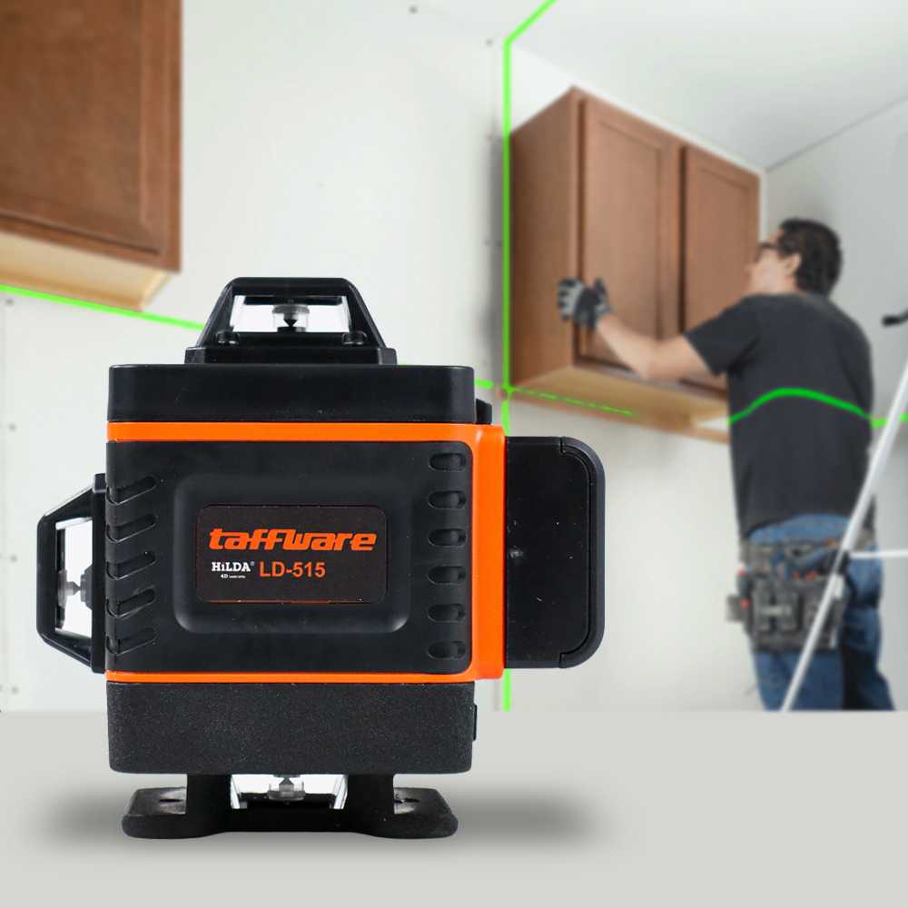Laser level 16 line HILDA Mesin Self Leveling 4D Remote FREE TRIPOD