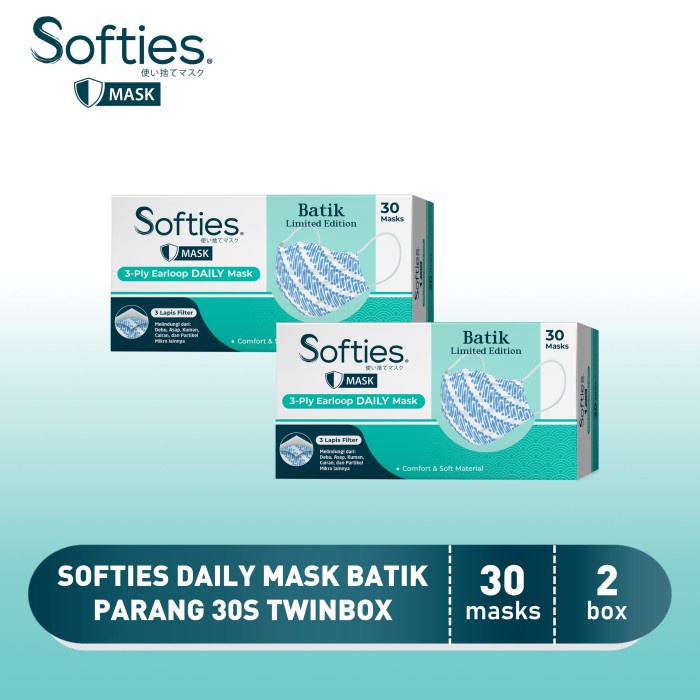 Softies Daily Mask 30s Twinbox - Batik Parang