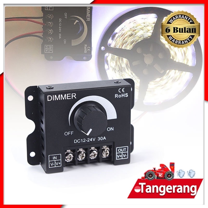 LED Single Colour DIMMER DC 12V 24V 30A Pengatur Kecerahan Led Strip Brightness Adjuster