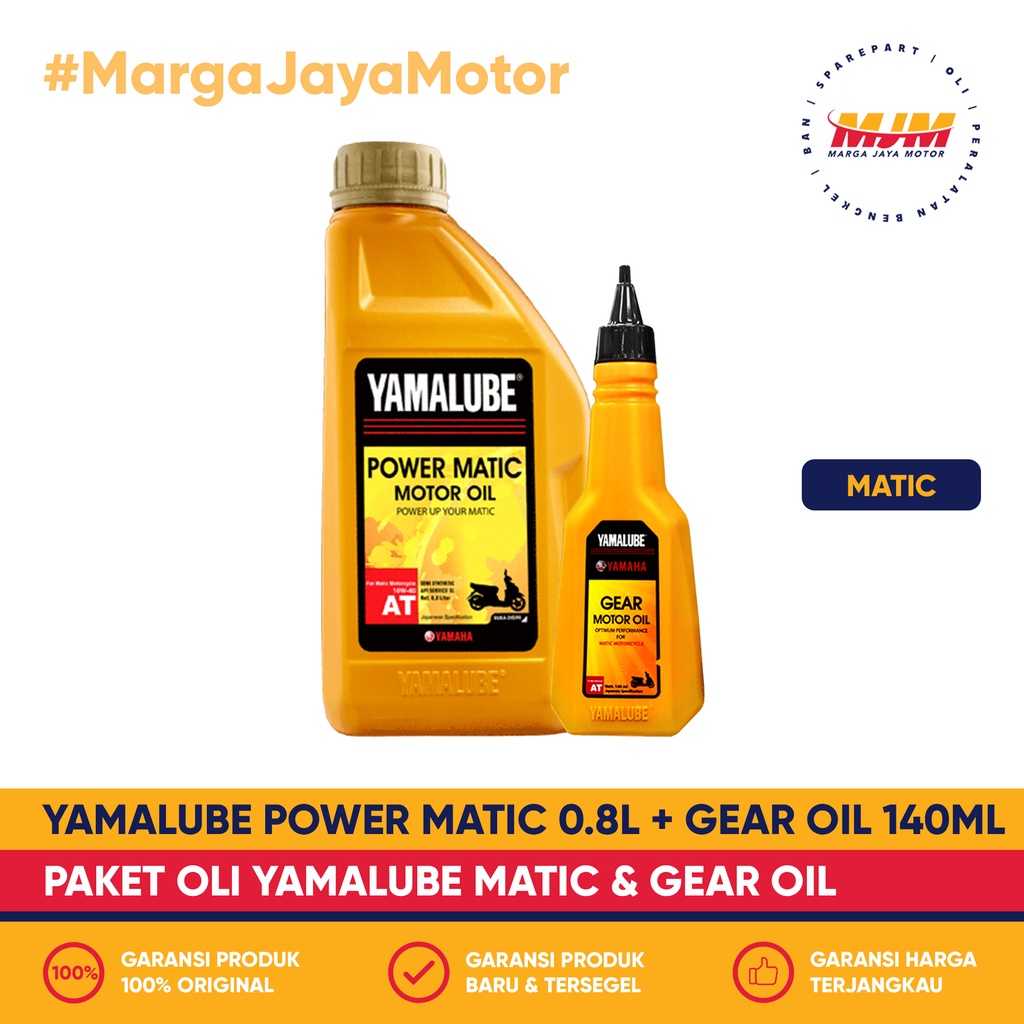 Paket Oli Yamalube Power Matic 0.8L + Yamalube Gear Oil 140ml