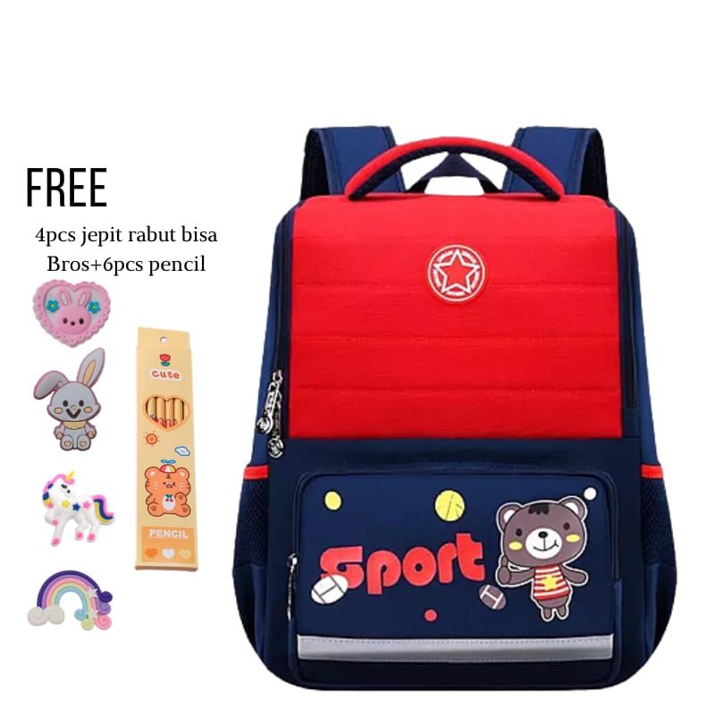 Tas Sekolah Anak SPORT BEAR2022/ Taskuliah/ Taspunggung/Tasgendong