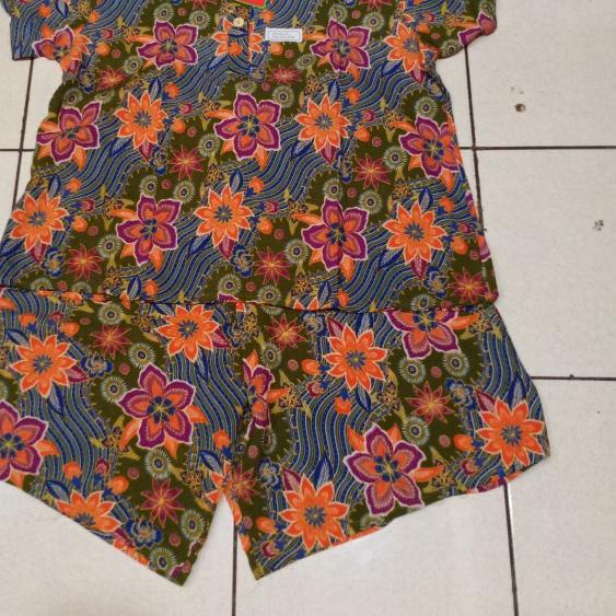 Stelan Kulot Batik Kencana Ungu