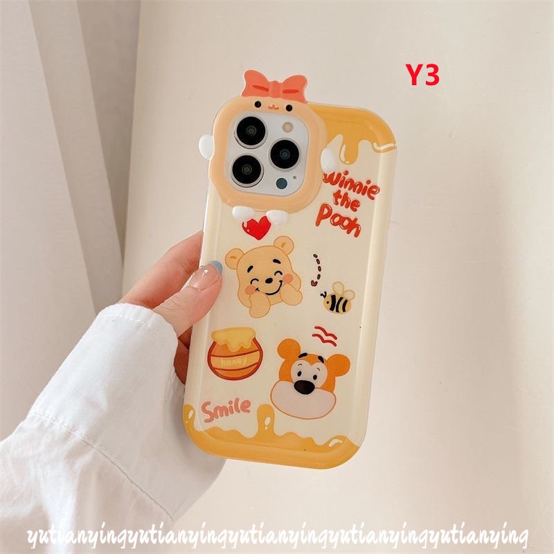 Soft Case Motif Kartun Winnie The Pooh 3D Untuk iPhone 11 7Plus XR X XS Max 6 6s 7 8 14 Plus 11 13 12 14 Pro Max SE 2020