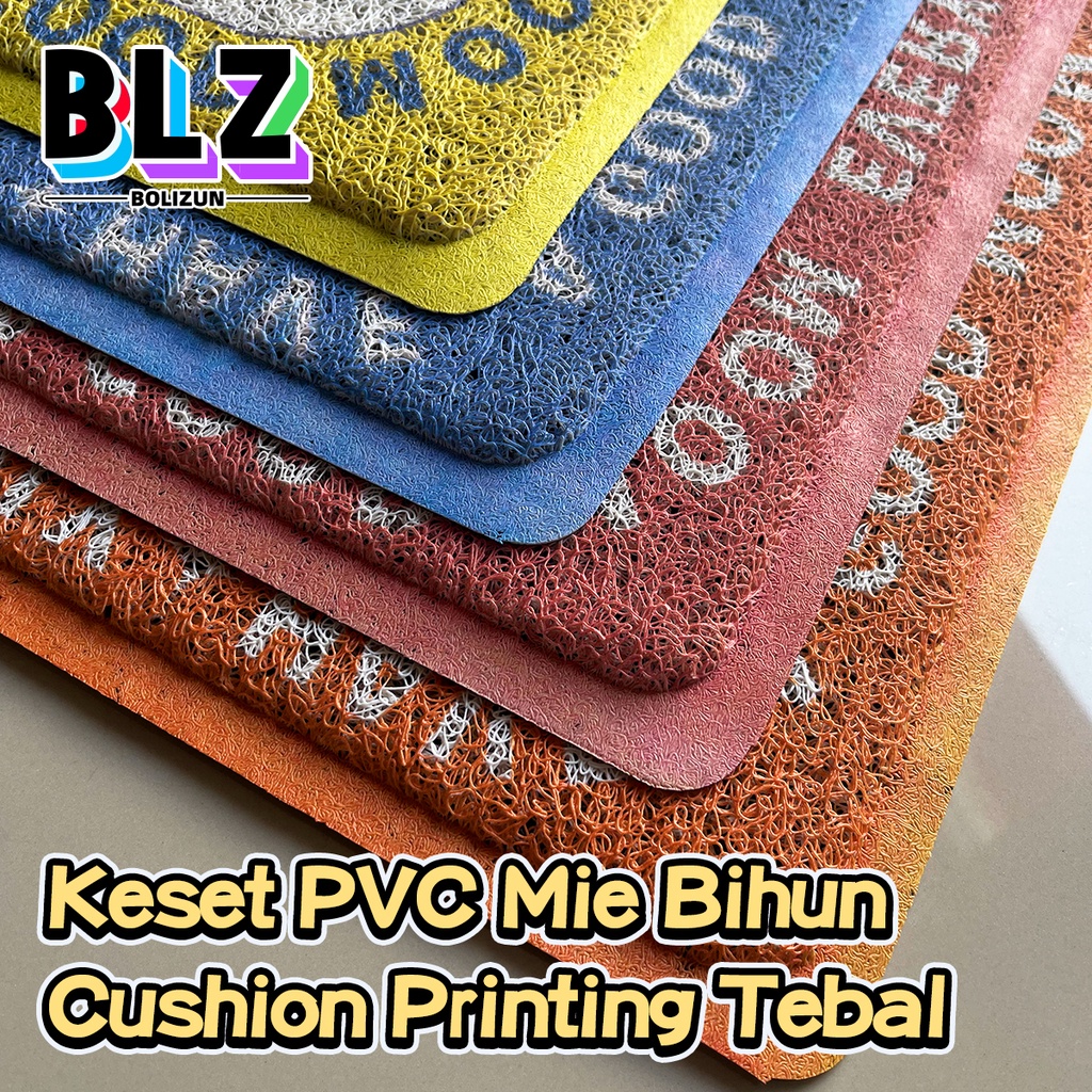 Bolizun Keset mie bihun  Anti Slip Printed Desain Permadani 40x60cm /keset pvc depan pintu rumah