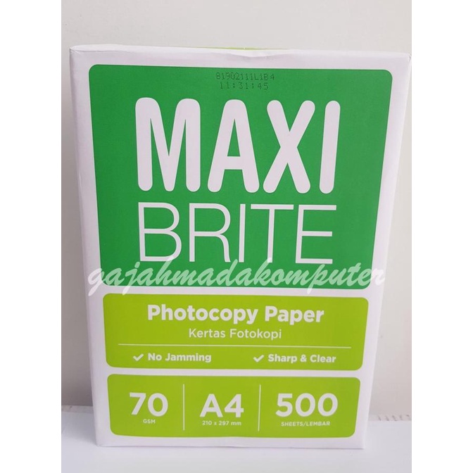 

HARGA DISKON Kertas HVS A4 70 gr 70 gsm 70gsm 70gram MAXI BRITE