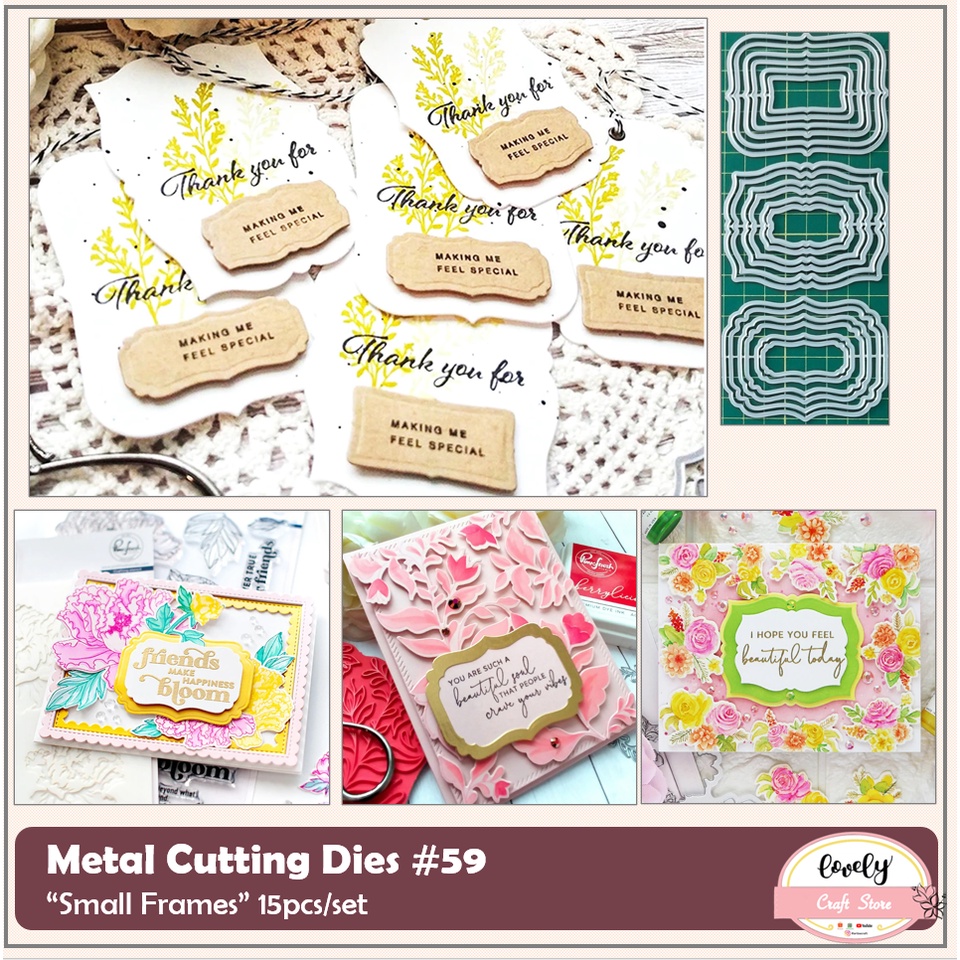 

LovelyCraftStore | Metal Cutting Dies S59 ~ Mold Stencil Metal, Cetakan Stensil bentuk frame bingkai untuk bahan mahar, dekorasi, journal, scrapbooking, cards, art deco, etc