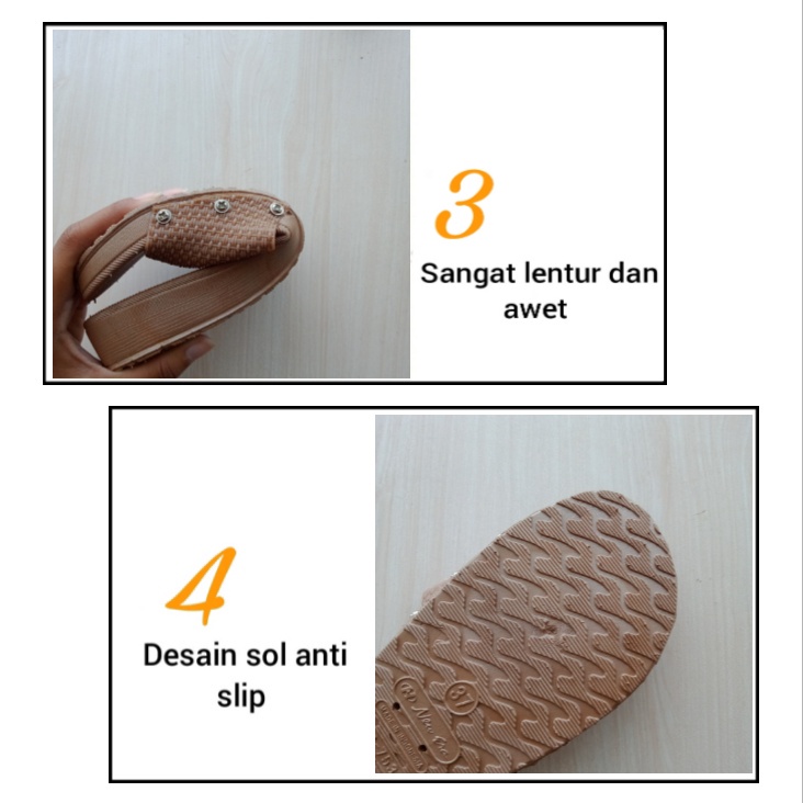 BB NEW ERA GESPER KARET LB E 1523 Sandal Wanita Slip On