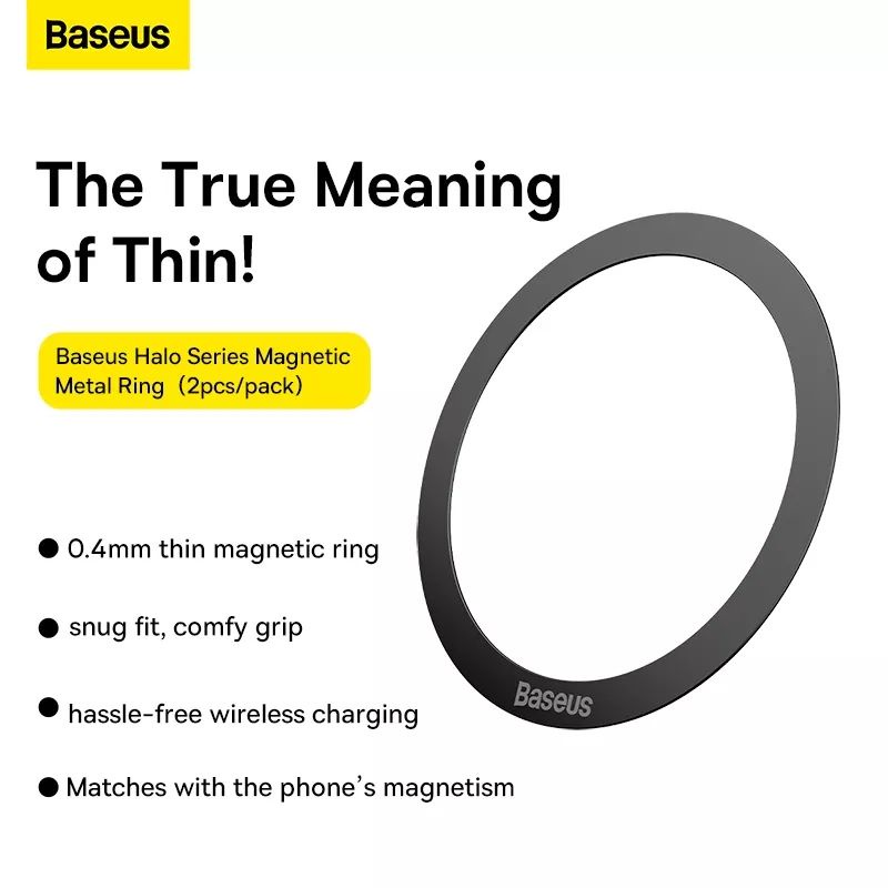 BASEUS Ring Magnetic For MagSafe Charging / Ring Plate Magsafe isi 2Pcs