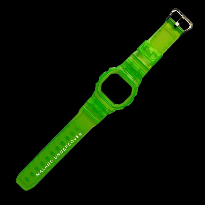 BEZEL STRAP BAND CASIO GSHOCK G SHOCK DW 5600 GW B5600 DW 5030 DW 5035D JELLY CLEAR NEON GREEN
