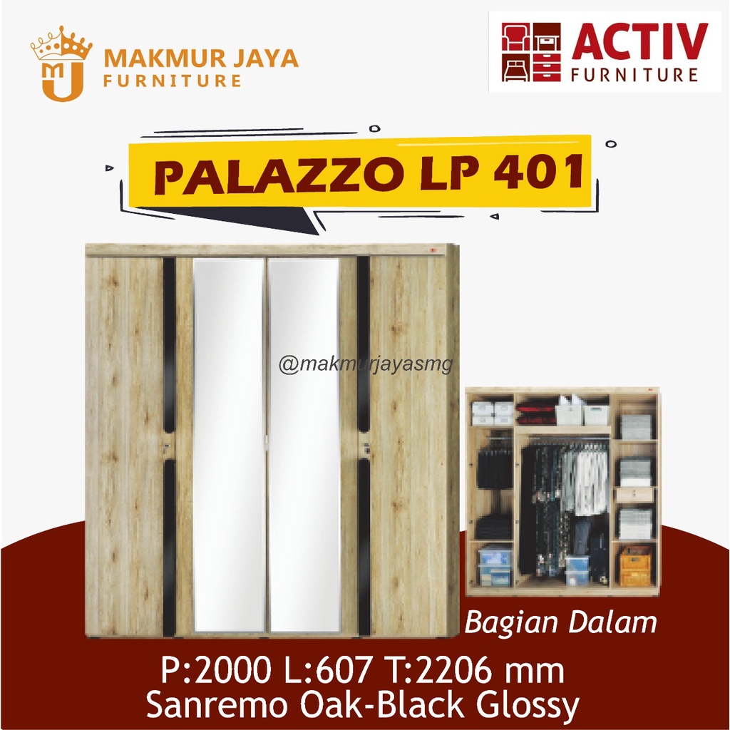 LEMARI PAKAIAN ACTIV PALAZZO LP 401