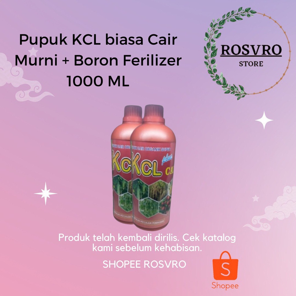Pupuk KCL biasa Cair Murni + Boron Ferilizer 1000 ML