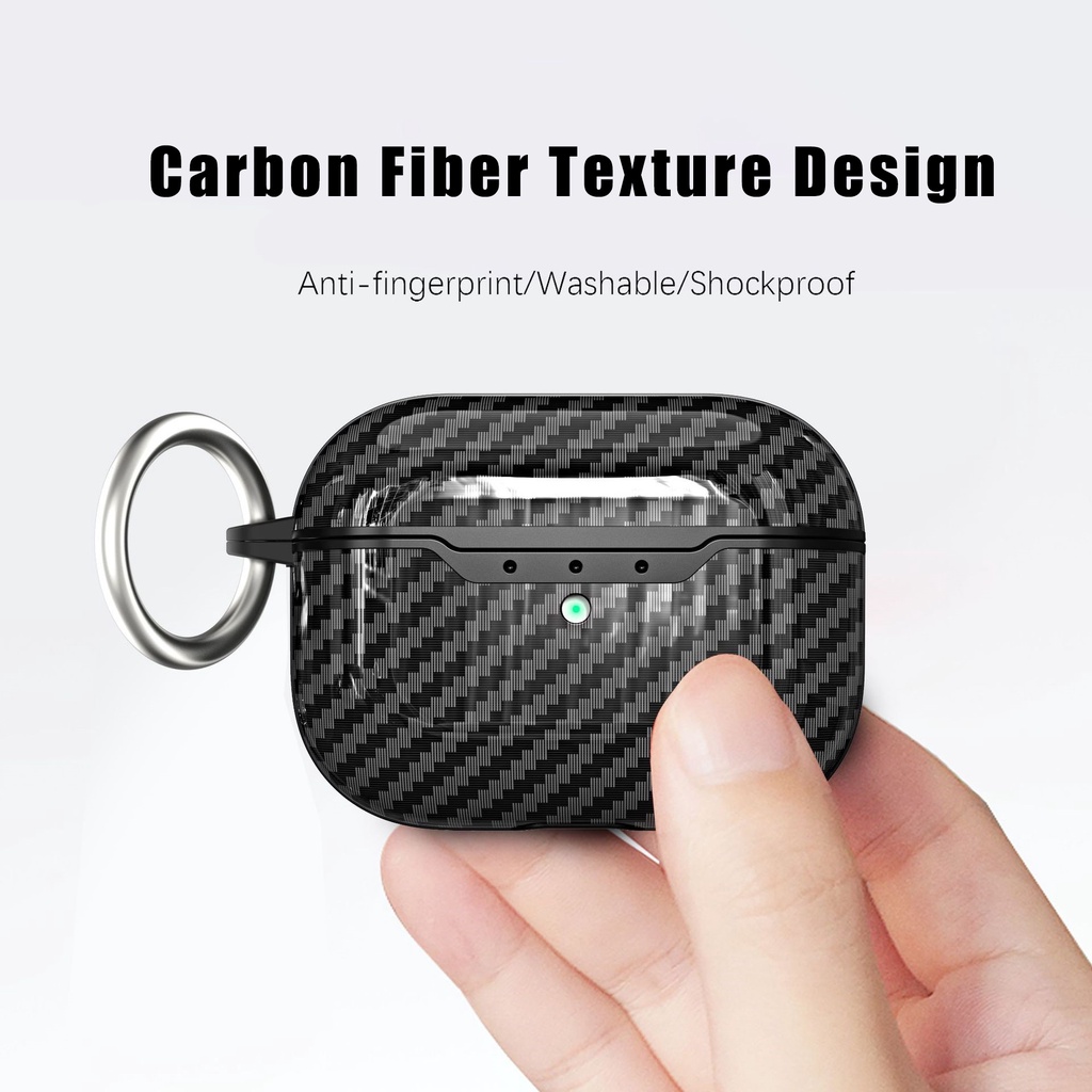 Soft Case TPU Motif Carbon Fiber Simple Ultra Tipis Anti Air Cover Airpods Pro 2