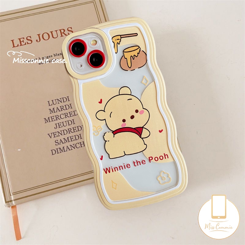 Case Untuk Samsung A04s A04 A04E A13 A32 A12 A14 A53 A22 A52 A03s A52s A50 A23 A33 A50s A02s A21s A30s A20 A51 A03 A31 A11 Lucu Winnie The Pooh Kartun Pochacco Wavy Edge Soft Cover
