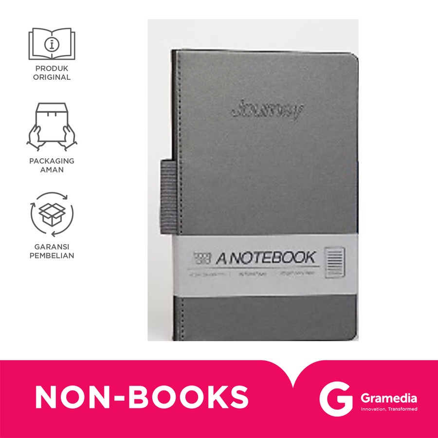 

Gramedia Surabaya - Books&Bind Nb Metallic Hc W/ Penloop A5-Slim Grey