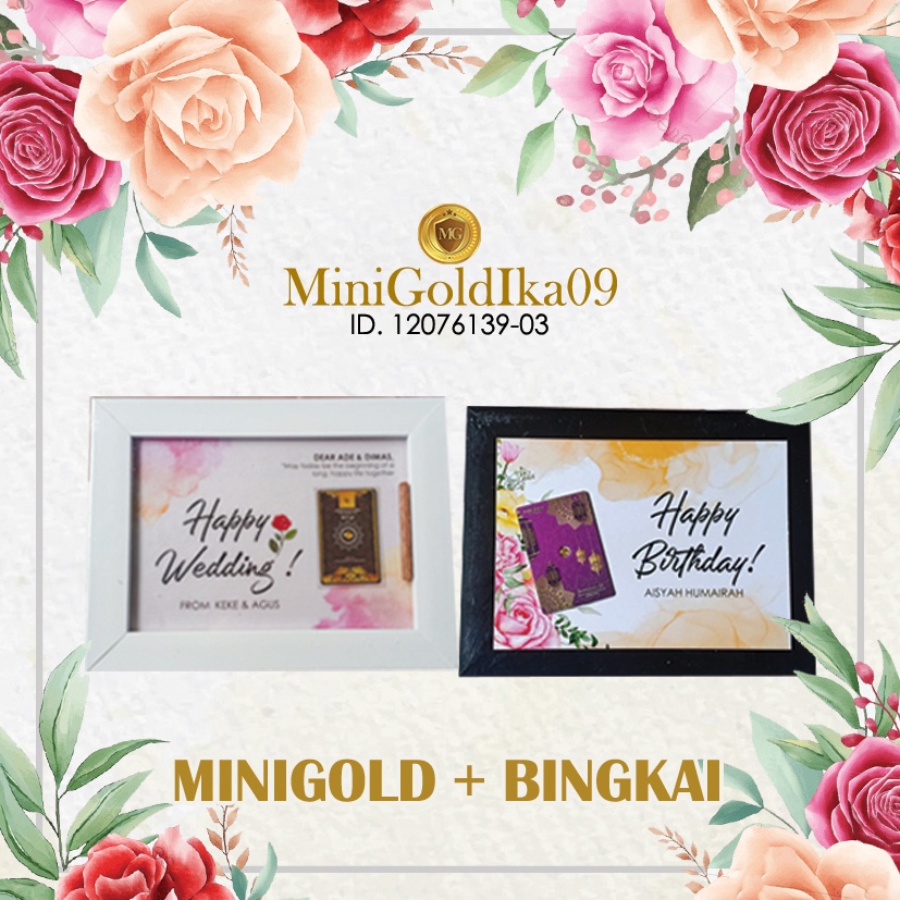 Frame + MiniGold Hadiah (Desain Bebas & Free)