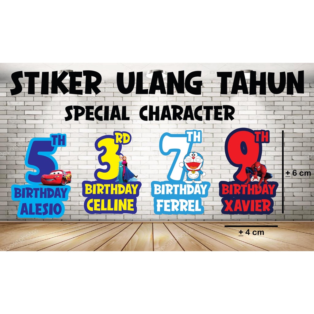 

Stiker Ulang Tahun Special Character