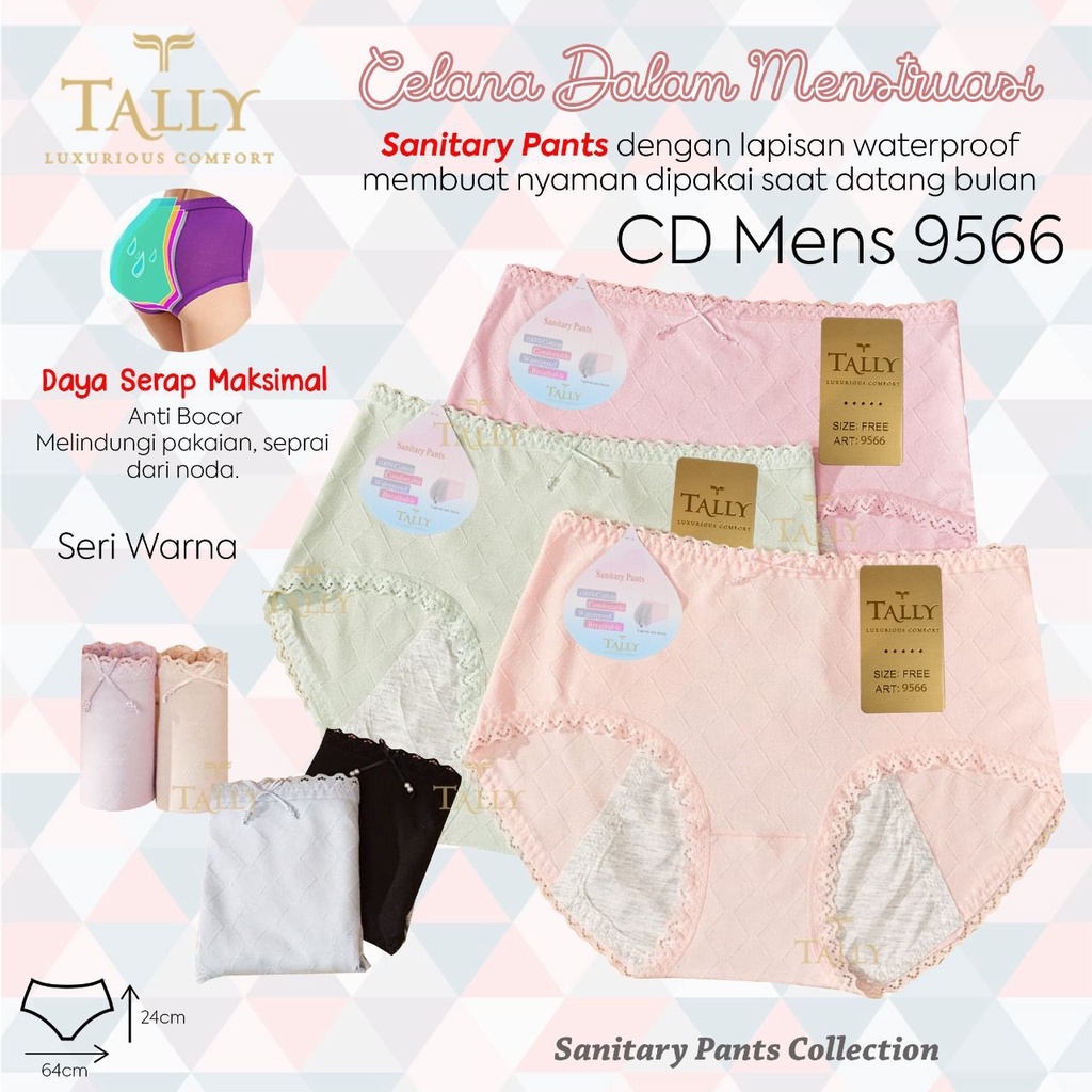 TALLY CD CELANA DALAM HAID MENSTRUASI 9566 I FIT XL I BAHAN KATUN HALUS