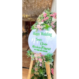 Papan Akrilik Bulat, wedding, wisuda