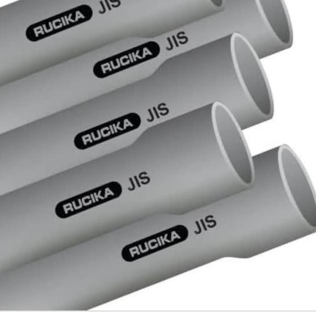 Pipa PVC Rucika aw 1" abu abu jis