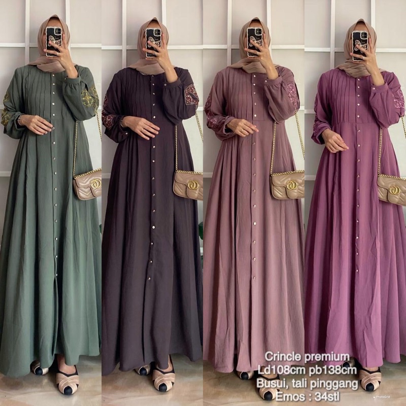 Gamis Emos Bordir Tangan 259