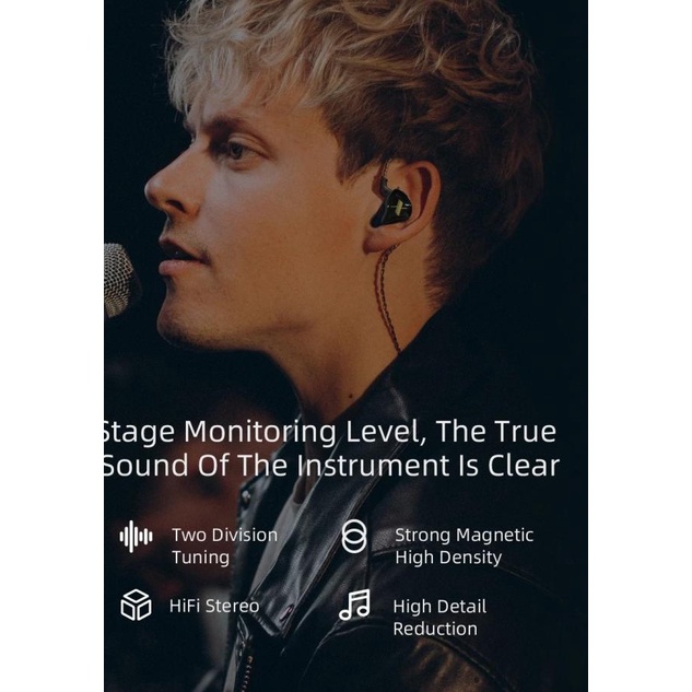 Knowledge Zenith KZ EDX Monitoring Earphone KZ-EDX Headset - White