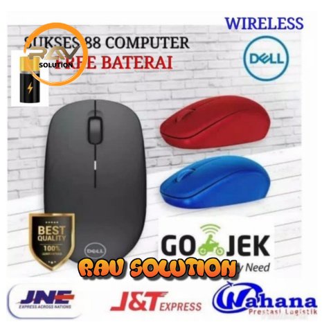 Mouse wireless gaming dell original wm126+free baterai /wireles mouse  dell wm126  - RAV SOLUTION